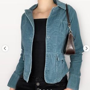 Teal Corduroy Blazer